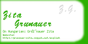 zita grunauer business card